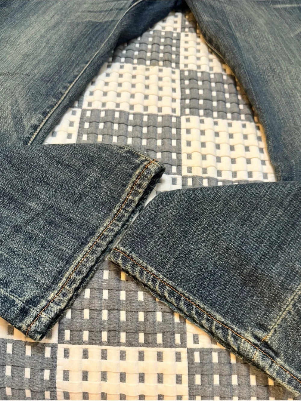 Lucky Brand 121 Heritage Slim Jeans Men’s 32x32 Y2K Whiskered Distressed Denim